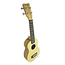 zachary - (ui-21-b) solide ukulélé soprano épinette avec housse / chaîne