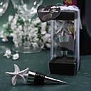 Chrome Starfish Top Bottle Stopper Favor