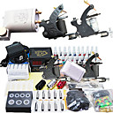 2 Cast Iron Tattoo Gun & 1 Rotary Tatoo Gun Kit for Lining and Shading