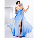Sheath/Column Sweetheart Floor-length Chiffon Dress With Split Front