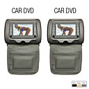 7 polegadas tela digital encosto de cabeça dvd player com tv, jogo (1 par)