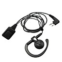 Two Way Radio Handsfree Ear Hook Microphone Mono Earphone with Big PTT Button