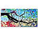 Hand Painted Oil Painting Floral - set of 2