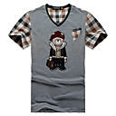 Fashion V-Ausschnitt Langarm-T-Shirt