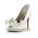 Satin Stiletto Heel Closed Toe / Pumps With Bowknot Party/Evening Shoes (More Colors)