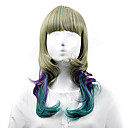 Lolita Wig Inspired by Green Purple Flaxen Mixed Color Sweet