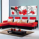 12 "-24" Horloge murale moderne style floral dans 3pcs Toile