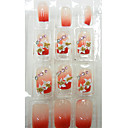 12pcs Full Cover Acrylic French False Nail Art Tips With Glue