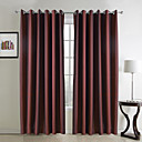 (Two Panels) Classic Jacquard Red Room Darkening Curtains