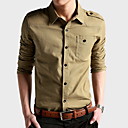 mannen katoen lange mouwen shirt