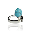 Mooie Lichtmetalen Ontwerp van het Hart Imitatie Gem Stone Ring (meer kleuren)