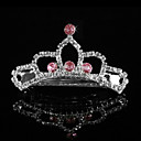 Fabulous Alloy With Rhinestone Flower Girl Tiaras / Barrette