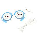 Clip-On auriculares de 3,5 mm Auricular de dibujos animados oso