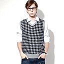 mannen v-hals wollen vest