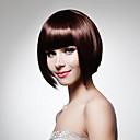 capless bob à court de haute qualité synthétique brun foncé perruque cheveux raides (0463-lpp592)