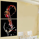 12 "-24" vin de style moderne mur Thème Horloge en toile 2pcs