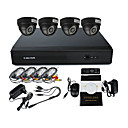 4 canales CCTV DVR Kit (4 Indoor Cámara IR, Canal 4 Grabación Full D1)