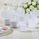 White Chair Favor Box With Place Card Holder (Set of 12)