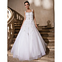 Ball Gown Sweetheart Straps Floor-length Tulle Wedding Dress