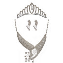 superbe Autriche mariage strass bijoux ensemble de mariée, y compris le collier, boucles d'oreilles et un diadème (c512swh)