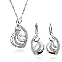 Couches multi-forme de bijoux en or 18 carats serti de strass y compris le collier, boucles d'oreilles (plus de couleurs)