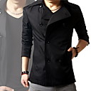 Men's Double Breast Slim Windbreaker