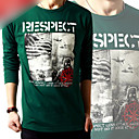 carta homens gola redonda de impressão t-shirt