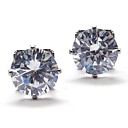 Orecchini in acciaio zircone (0.9 * 0.9 * 0,7 centimetri)