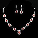 Elegant Alloy With Rhinestone Women's Jewelry Set Including Necklace, Earrings