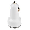 Doppio USB caricabatteria da auto per iPhone 5 (bianco)