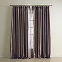 (Deux panneaux) couleur ombre raie salle de polyester d'impression assombrissement ensemble de rideau