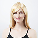 Capless extra lange synthetische licht blond steil haar pruik