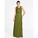 Sheath/Column Cowl Floor-length Chiffon Bridesmaid Dress