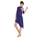 prestaties dancewear polyester met lovertjes en kwasten latin dans jurk voor dames meer kleuren