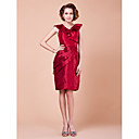 Sheath/Column V-neck Knee-length Taffeta Mother Of The Bride Dress