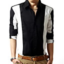 Men's Contrast Color Simple Shirt