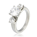 Pretty Stainless Steel Crystals Ring
