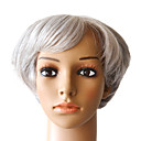 100% Indian Remy Hair Silky Straight Grey Wig