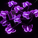 1.5M 10 têtes Purple Butterfly LED String Light (Utilisez la batterie) - Décoration de Noël et Halloween