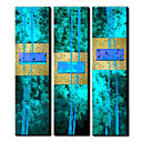 Handgemalte Ölgemälde Abstract Set von 3 1211-AB0169