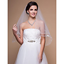 Un rang Voiles de mariage coude avec festonné / Crayon Edge (plus de couleurs)