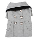 Warm Military Uniform Overcoat with Wool Collar for Dogs (Assorted Color,XS-XL)