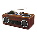 PN-08 caja de madera fina, doble bocina del altavoz portátil con tarjeta