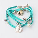 Vrouwen Eenvoud Hart Woven Parel Armband