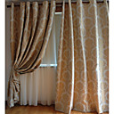 (Two Panels) Traditional Floral Polyester Energy Saving Curtains