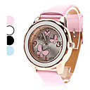 vrouwen vlinder pu analoge quartz horloge (verschillende kleuren)