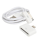 Lightning Charge 30pin hembra y adaptador de datos con cable de 1 metro para el iPhone 5, iPad Mini y otros