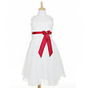 Beautiful Sleeveless Chiffon & Lace Wedding/Evening Flower Girl Dress With Crystal
