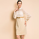 TS Shirt Style Jersey Stitching Belt Dress