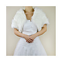 Appealing Short Sleeve Faux Fur Evening/Wedding Jacket/Wrap